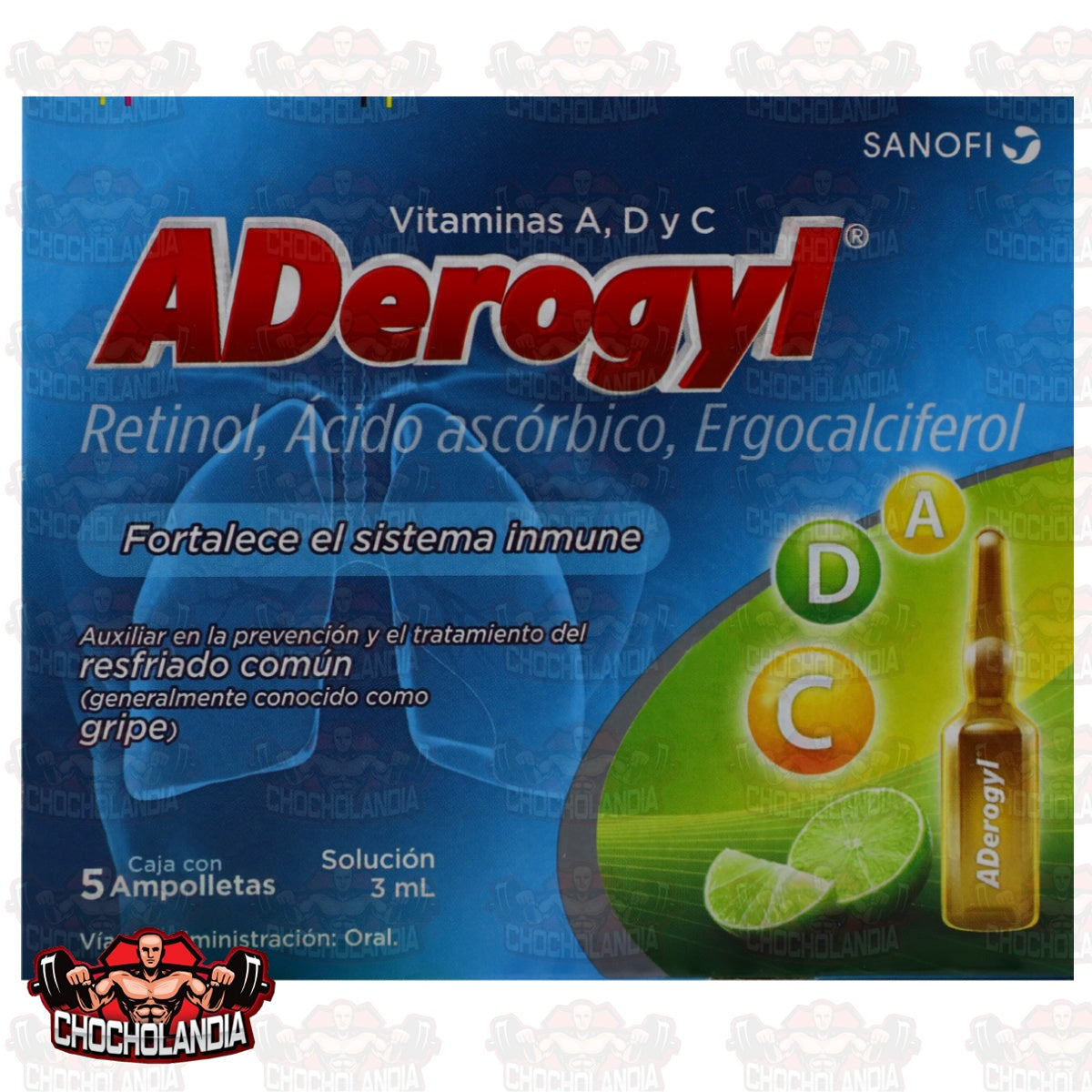 Aderogyl 15 con 5 Ampolletas