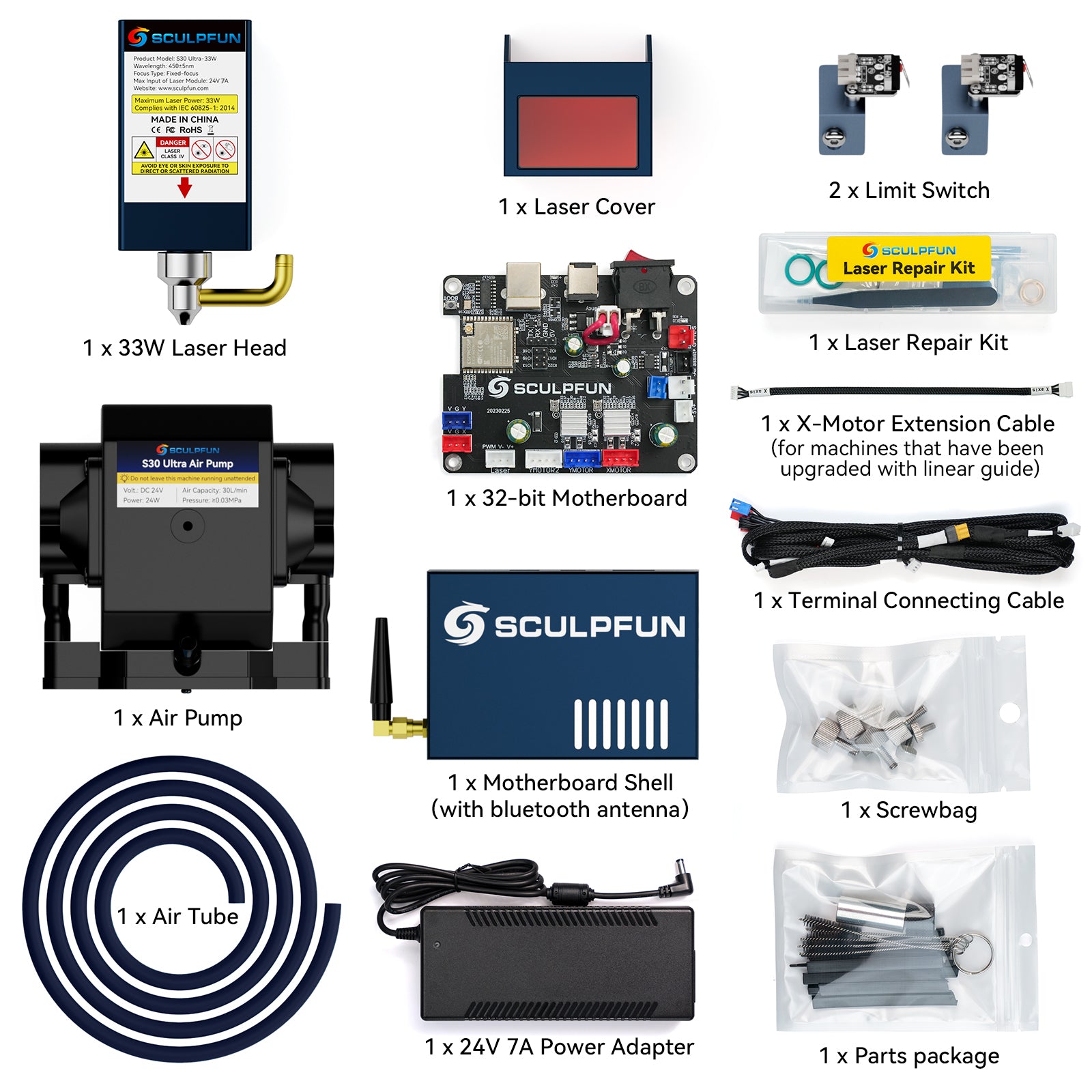 SCULPFUN S30 Pro Laser Module With Powerful High-Speed Air Assist