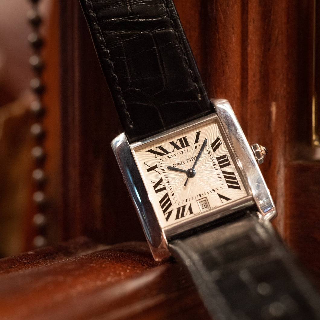 訳あり カルティエ CARTIER W51005Q4 タンクフランセーズ LM YGコンビ ...