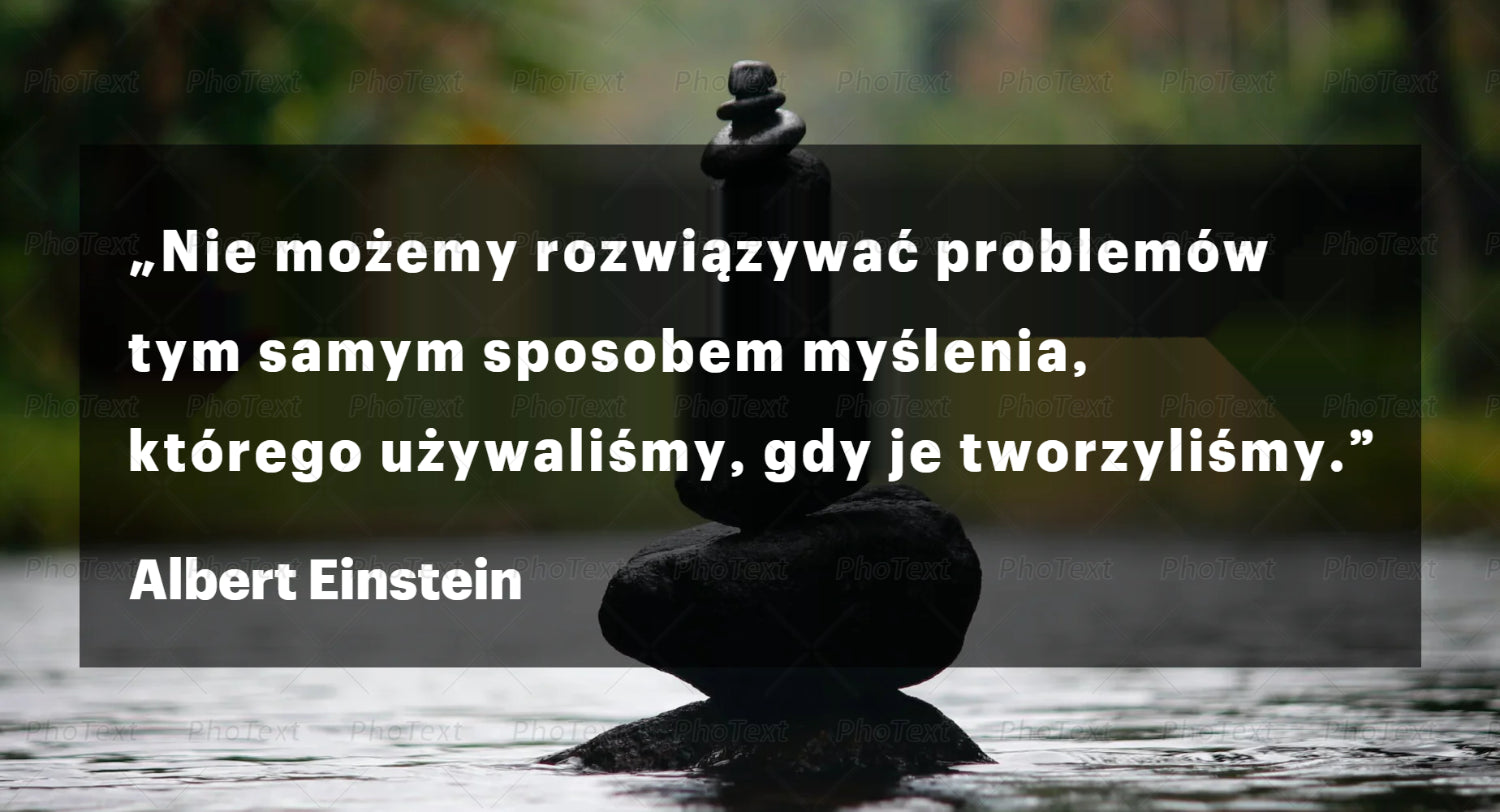 Motywujący cytat Alberta Einsteina