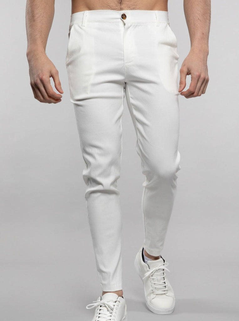 Pantalon Cargo Marbré Blanc Gris Homme