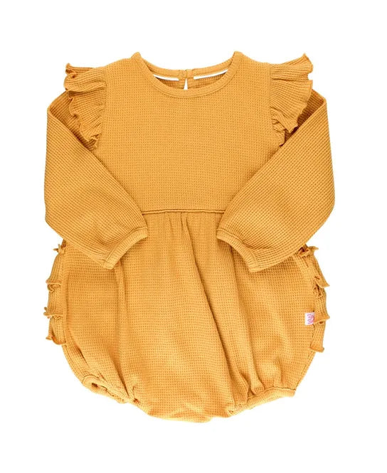 Ruffle Butts Honey Waffle Knit Flutter Bubble