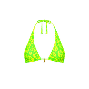 Kulani Kinis Aloha Lime Tie Halter Bikini Top