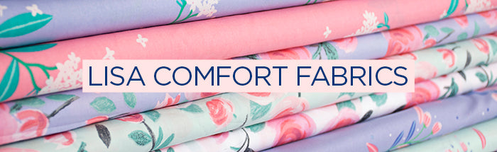 Lisa Comfort fabric range - available at Sew Over It :: https://sewoverit.com/product-category/fabric-shop-by-type/lisa-comfort-fabrics/