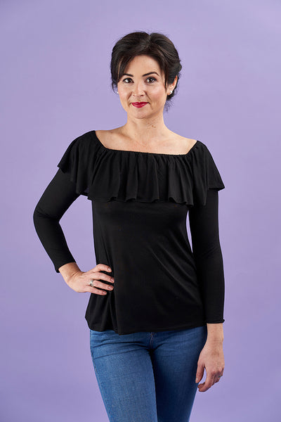 Lucia Top Sewing Pattern by Sew Over It :: super on-trend jersey top