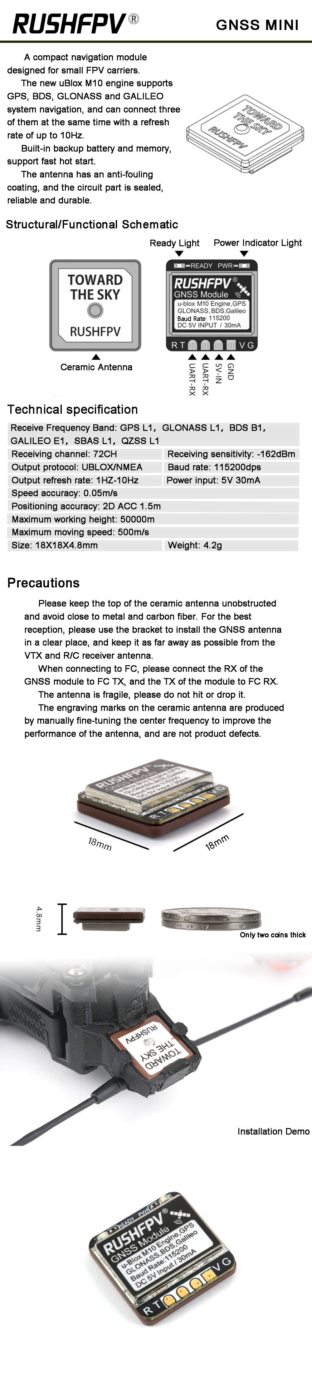 RUSHFPV GNSS MINI M10