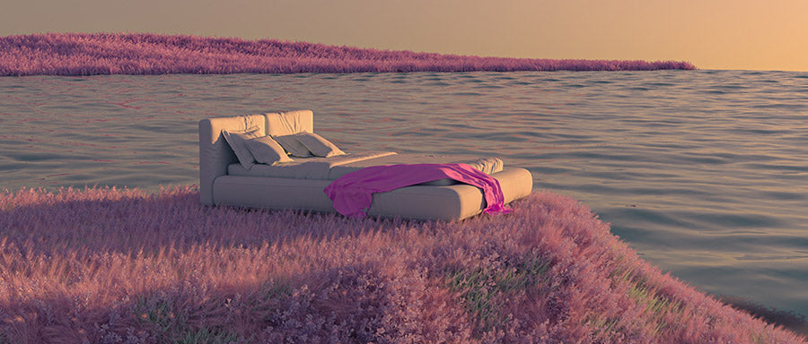 Relaxing bed on island