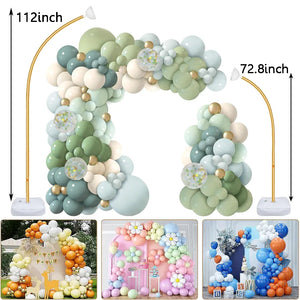 72.8 & 112inch Balloon Arch Kit Glod Stand Half Arch Balloon Stand with Base Balloon Arch Frame for Wedding Birthday Decorations - Global Sales & Service Ecommerce