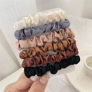 5/6pcs Simple Solid Color Elastics Hair Ties for Women Thick Hair Soft No hurt Hair Ponytail Holder Hair Rope Hair Accessories - Global Sales & Service Ecommerce