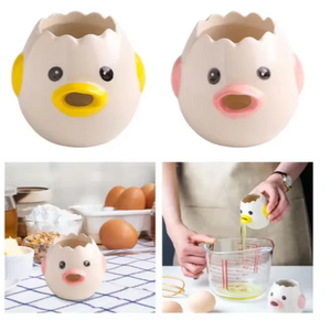 2pc Cute Little Chicken Ceramic Egg Separator Creative Egg Separator Egg Yolk Egg White Separator Filter Baking Tool For Bakery - Global Sales & Service Ecommerce