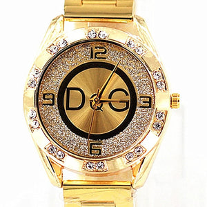 2024 Fashion Luxury Watch DQG Crystal Quartz Female Watch Gold Silver Stainless Steel Ladies Dress Watch  Zegarek Damski - Global Sales & Service Ecommerce