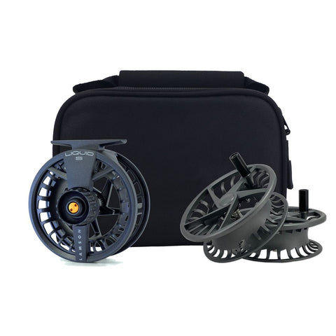 Lamson Liquid Fly Reel with 2 Spare Spools - Smoke Colour – Somers Fishing  Tackle