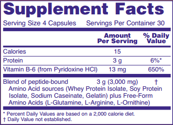 NOW Foods Amino Complete Supplement Facts