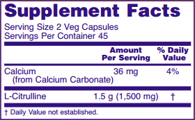 L-Citrulline Supplement Facts