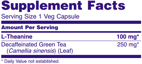 Supplement Facts for NOW Foods L-Theanine VCaps