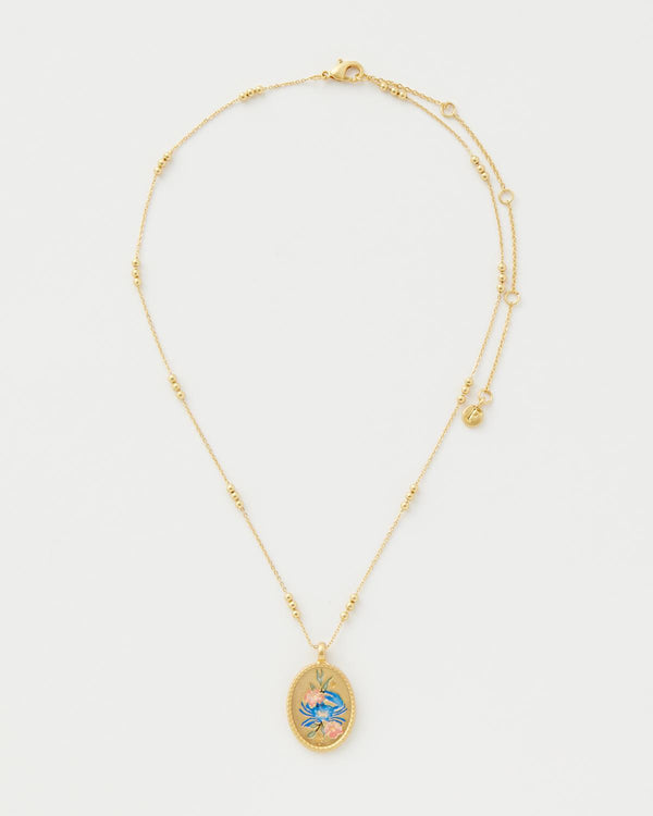 Gold-Plated Libra Zodiac Necklace - Fable England US