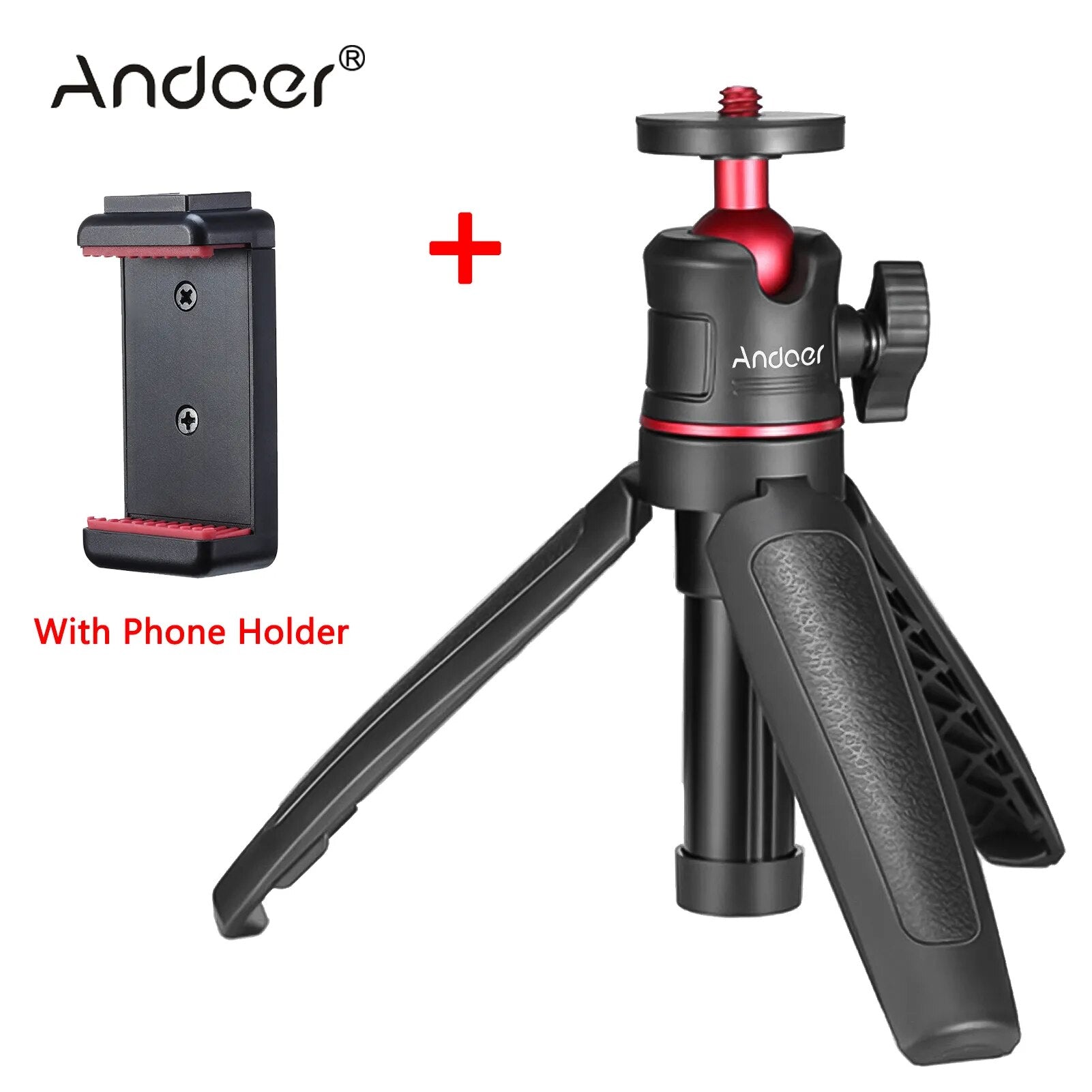 Andoer Mini Extendable Camera Desktop Mobile Tripod for Phone Accessories Monopod Handheld Photography Bracket Stand trepied