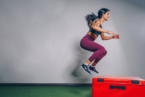 A lady exercising