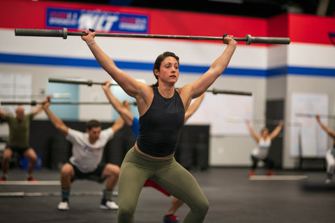 A woman doing crossfit
