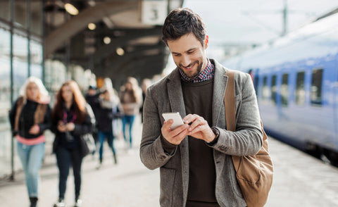 Man using his phone