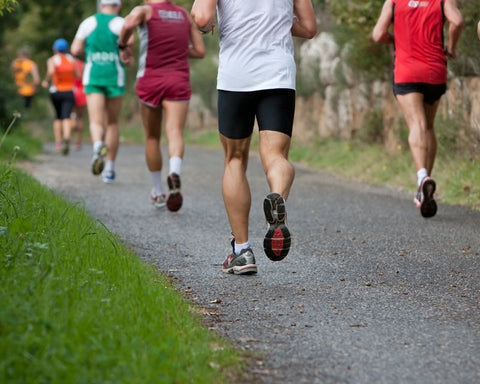 group of people running