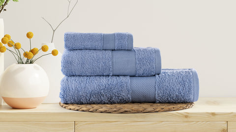 Three Blue Towels