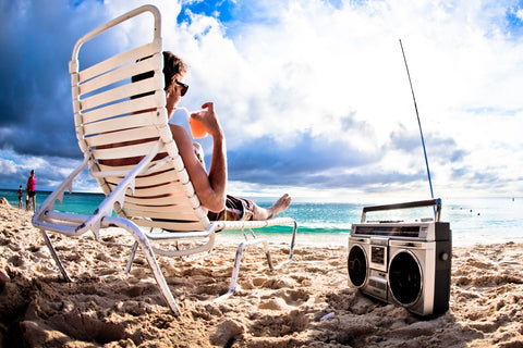 Electronics at beach