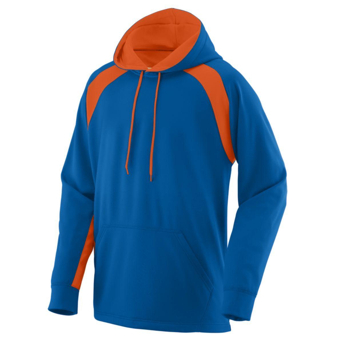 Augusta 6871 Wicking Fleece Short Sleeve Hoodie - Athletic Grey, S