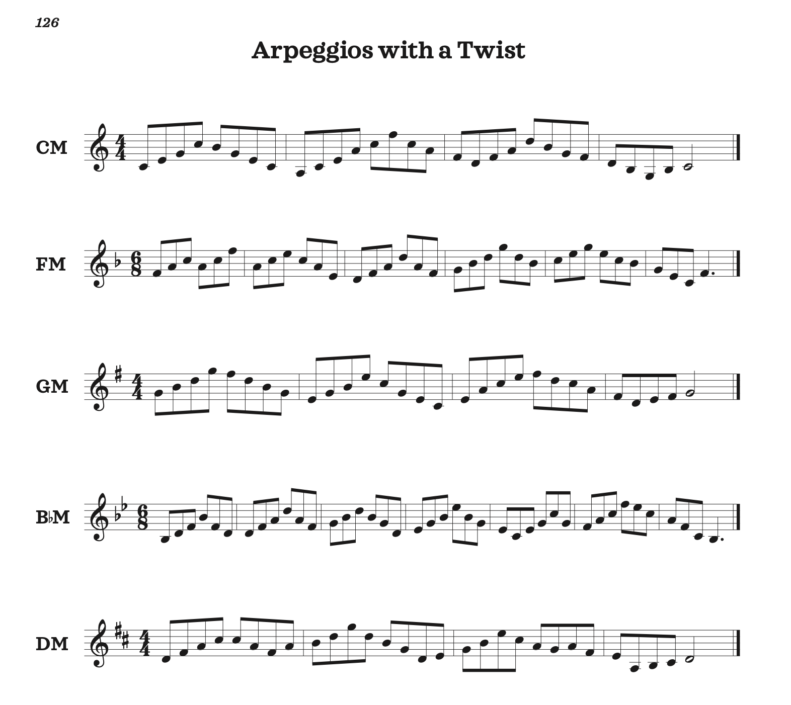 Arpeggios with a Twist