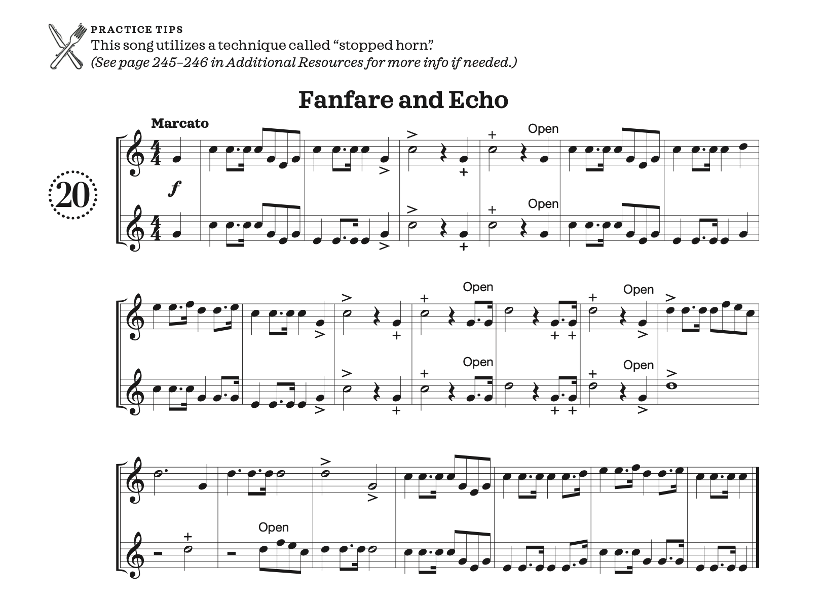 Fanfare and Echo