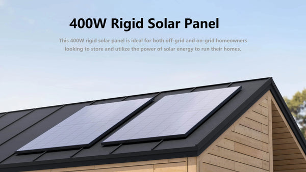 Ecoflow 2x 400W Rigid Solar Panel with 4x Mounting Feet Descriptioj Image