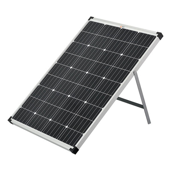 Rich Solar Mega 100W Monocrystalline Portable Solar Panel- front left view