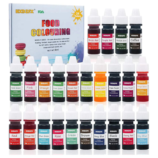 Food Coloring - 36 Color Concentrated Liquid Food Colouring Set - Neon