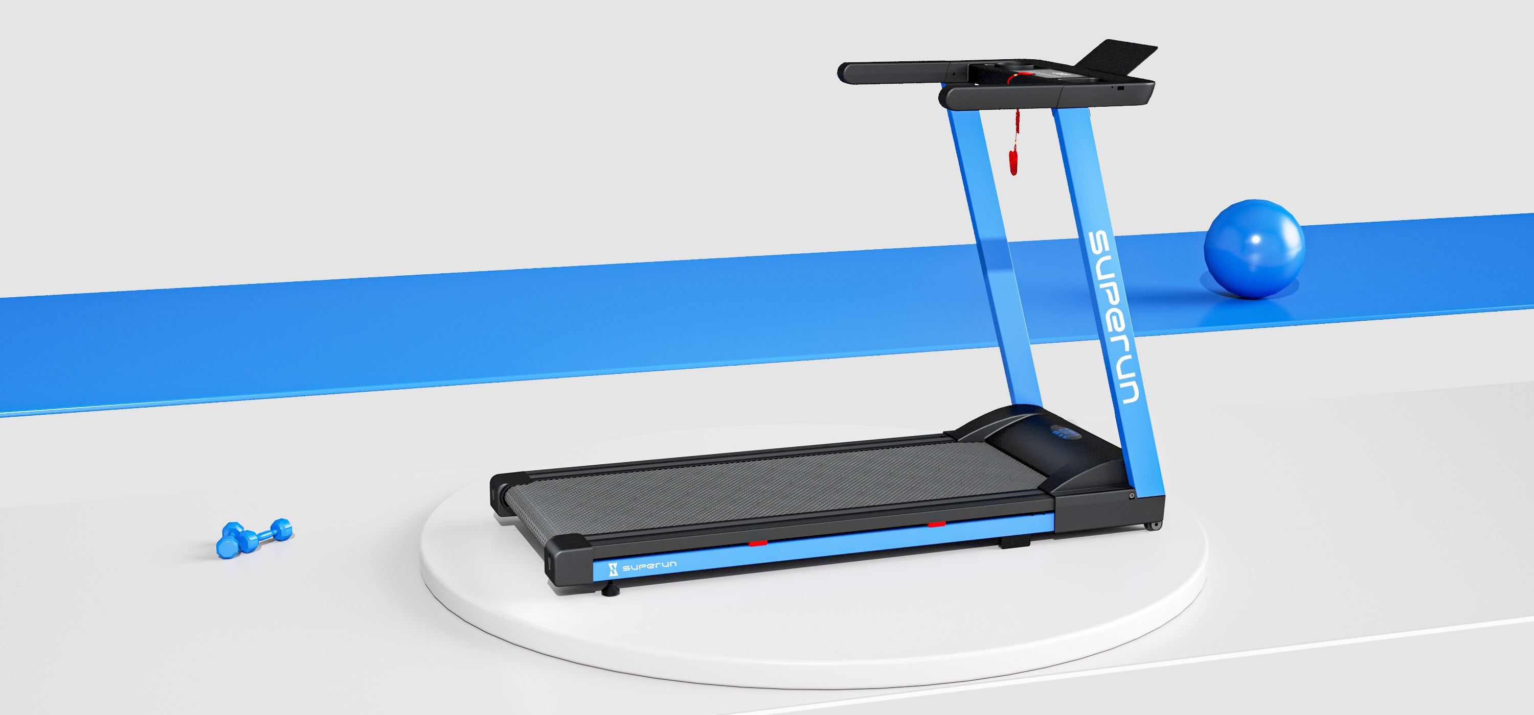 blue treadmill