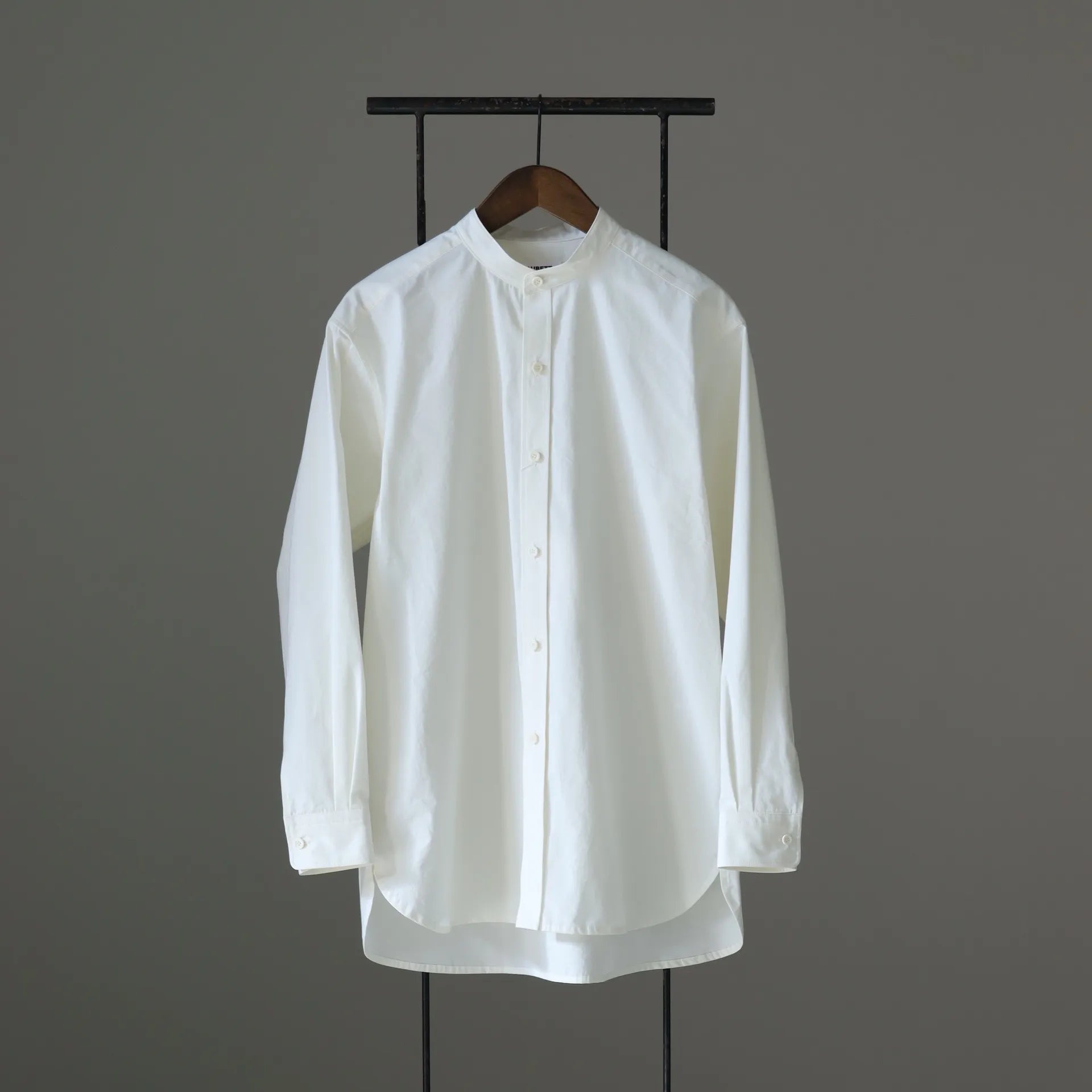 AUBETT HEAVY BROAD STAND COLLAR SHIRT - 1