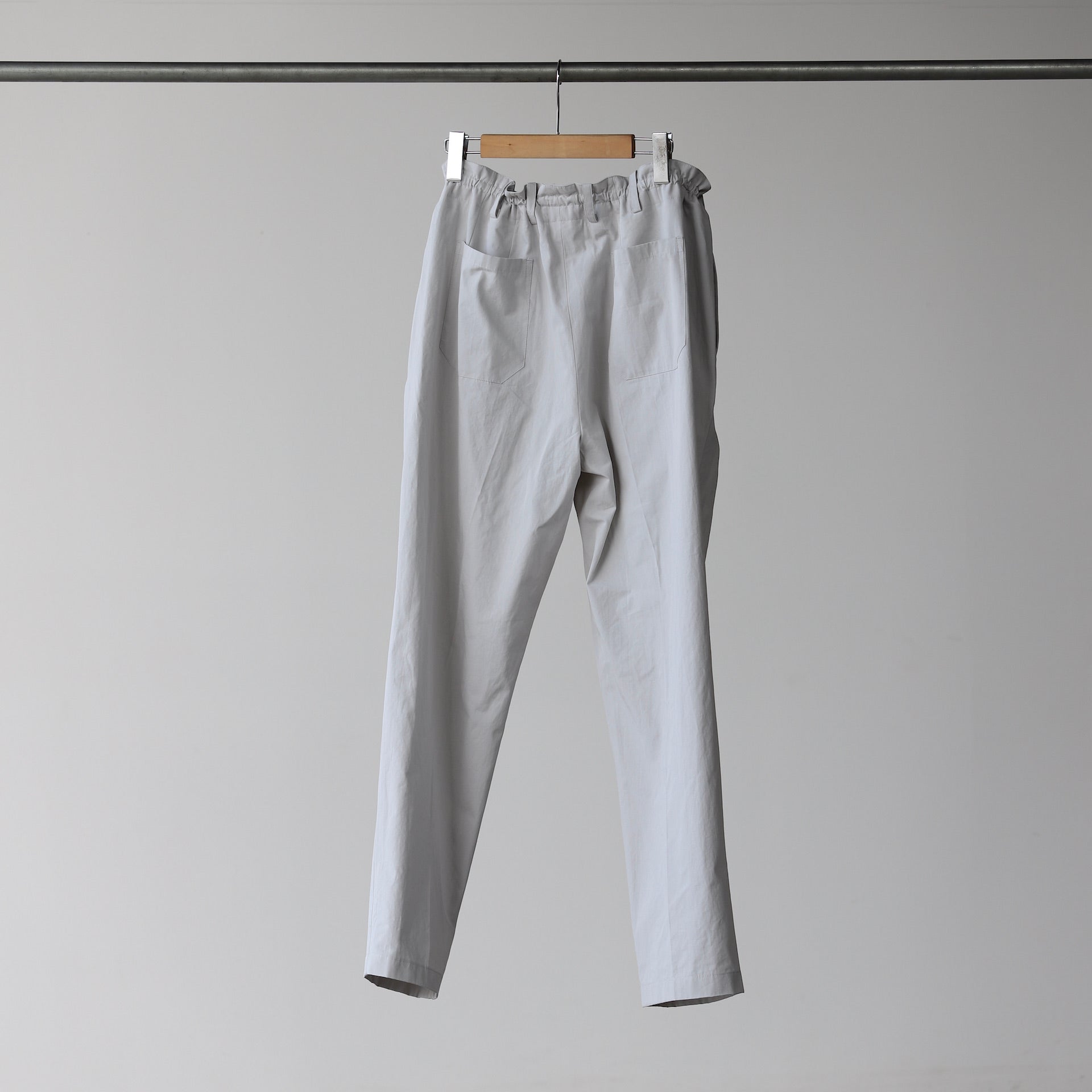 AUBETT HEAVY BROAD 2TUCK TAPERED PANTS GRAY - 2