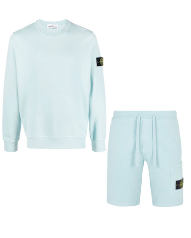 stone island jumper and shorts set