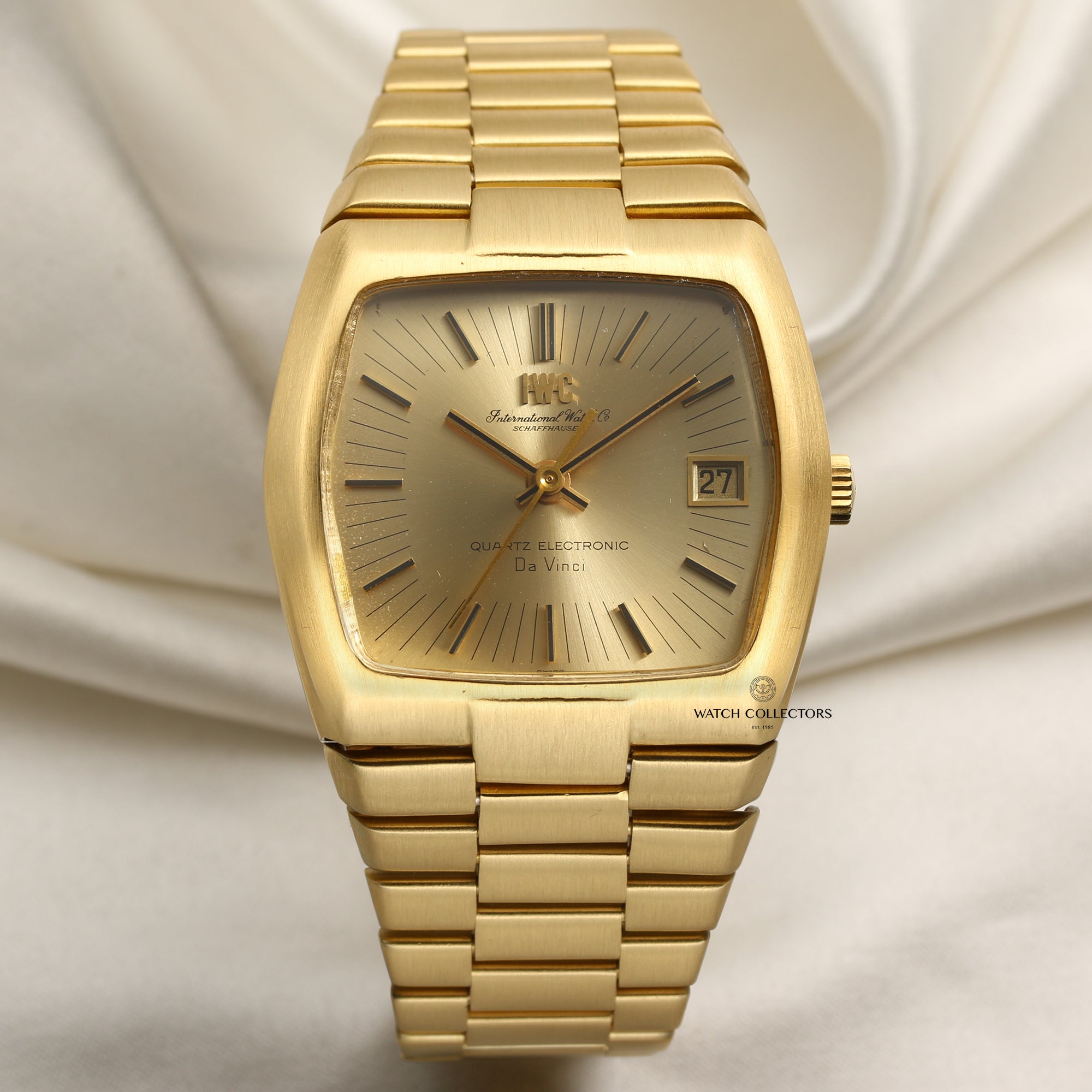 IWC Da Vinci Quartz Electronic 18k Yellow Gold 70's – Watch Collectors