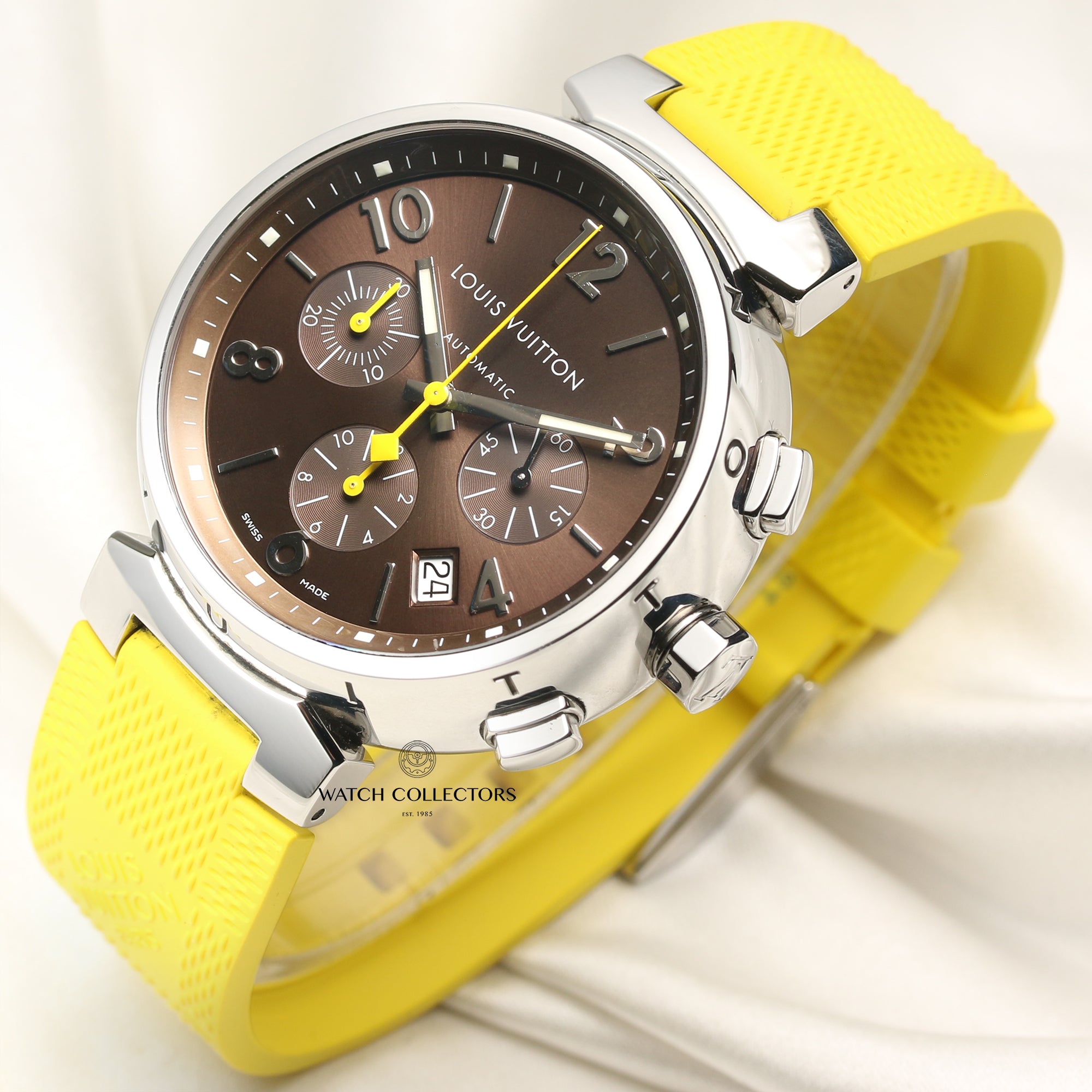 Louis Vuitton Tambour Chronograph Stainless Steel  Watch Collectors