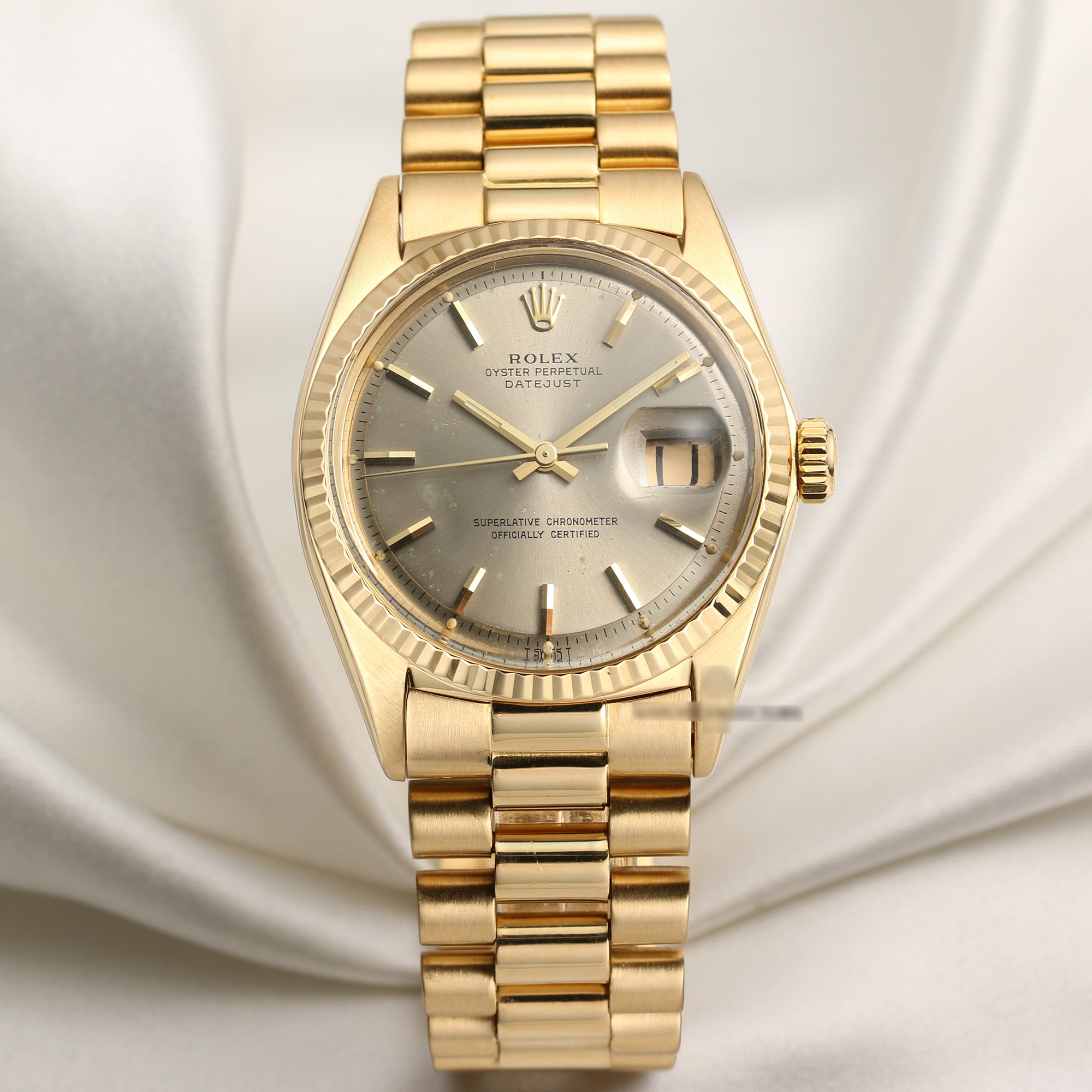 rolex champagne 18k yellow gold