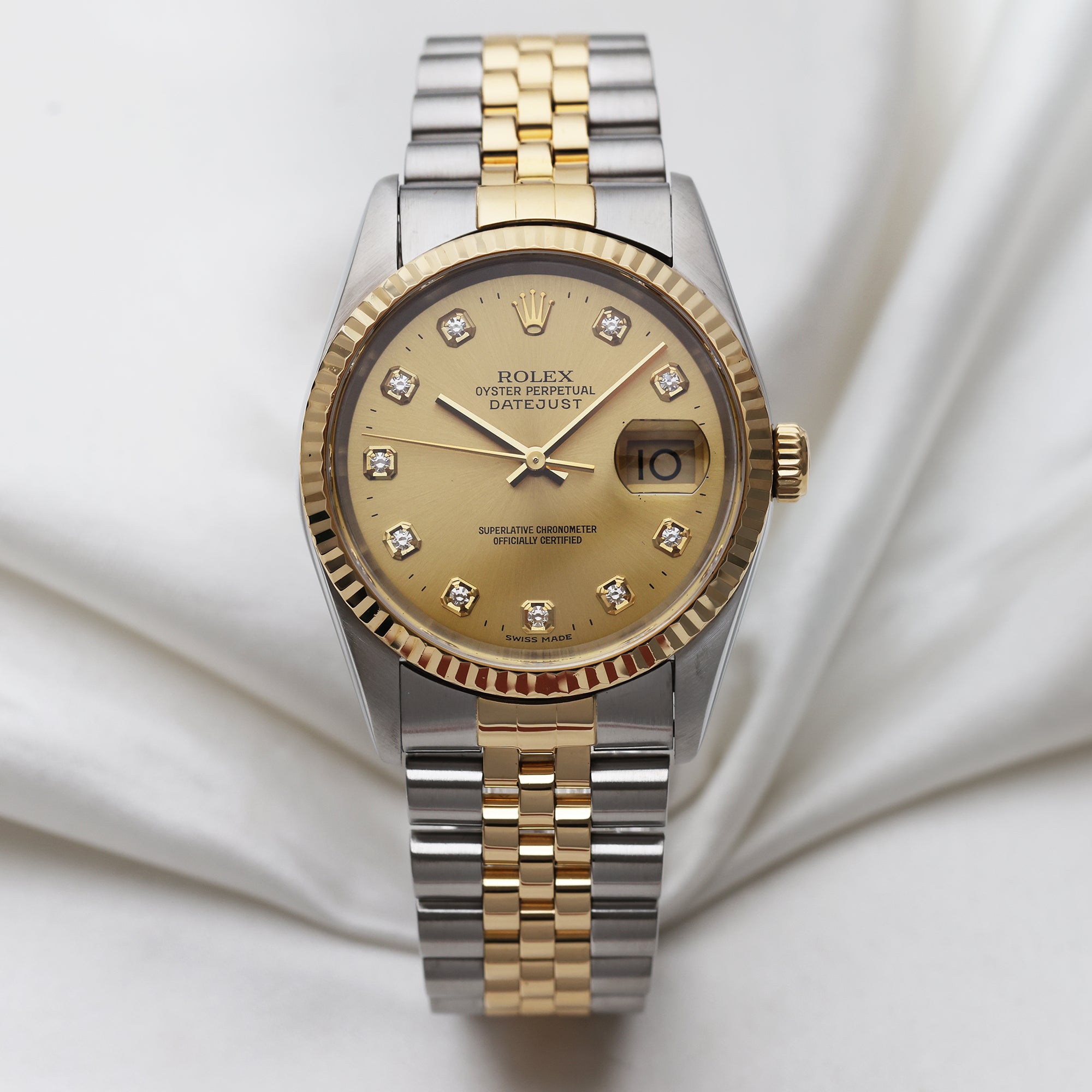 Rolex DateJust 16233 | Gold Diamond Dial | 36 | Stainless Steel & 18k ...