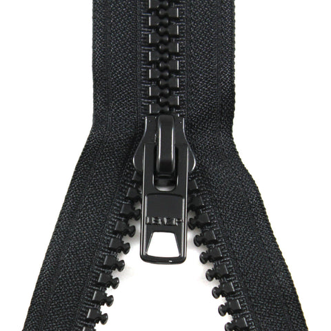 Delrin-toothed zipper