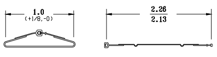 Figure 2: 1.0” Flat Zip-On (no shield)