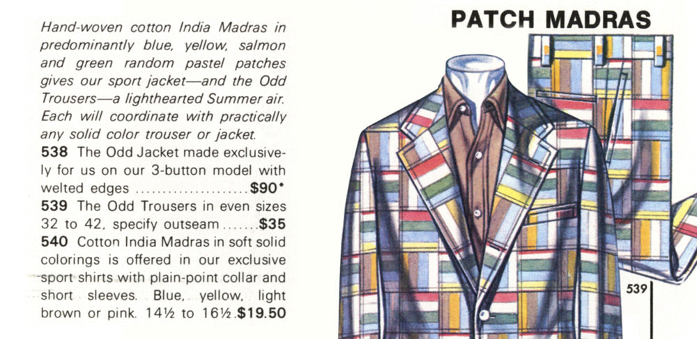 Madras Suit - Brooks Brother's Catalog 1958