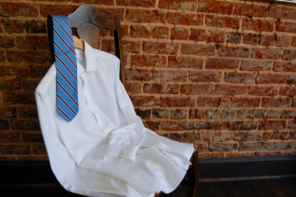 A current tie style can be a simple striped necktie