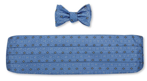 Blue cummerbund set