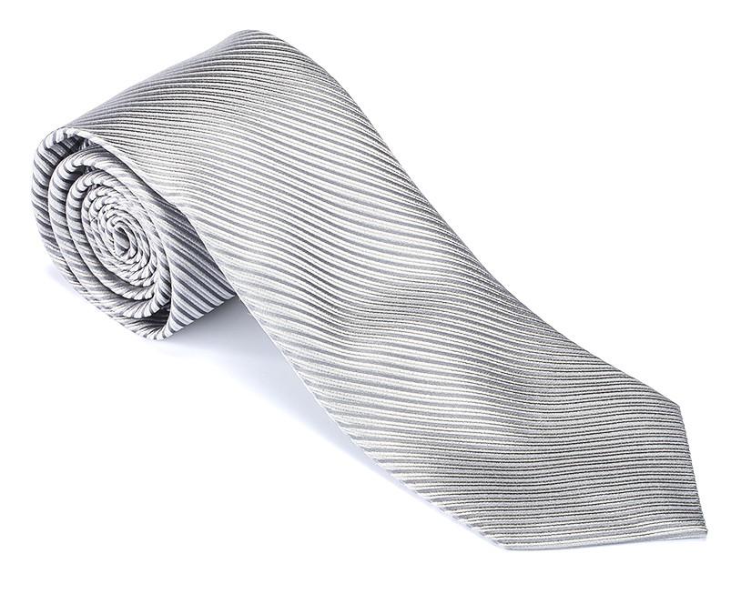 Silver Tie with Stripes