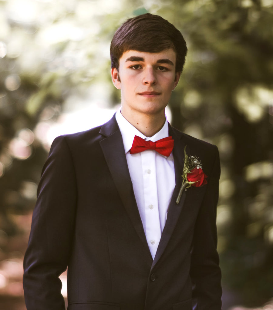 Young guy with bow tie ready for prom