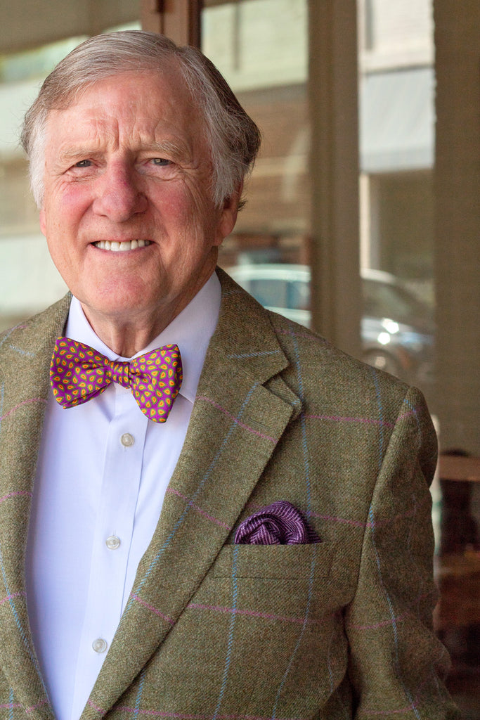 Matching your bow tie fabric to the rest of your outfit is important.