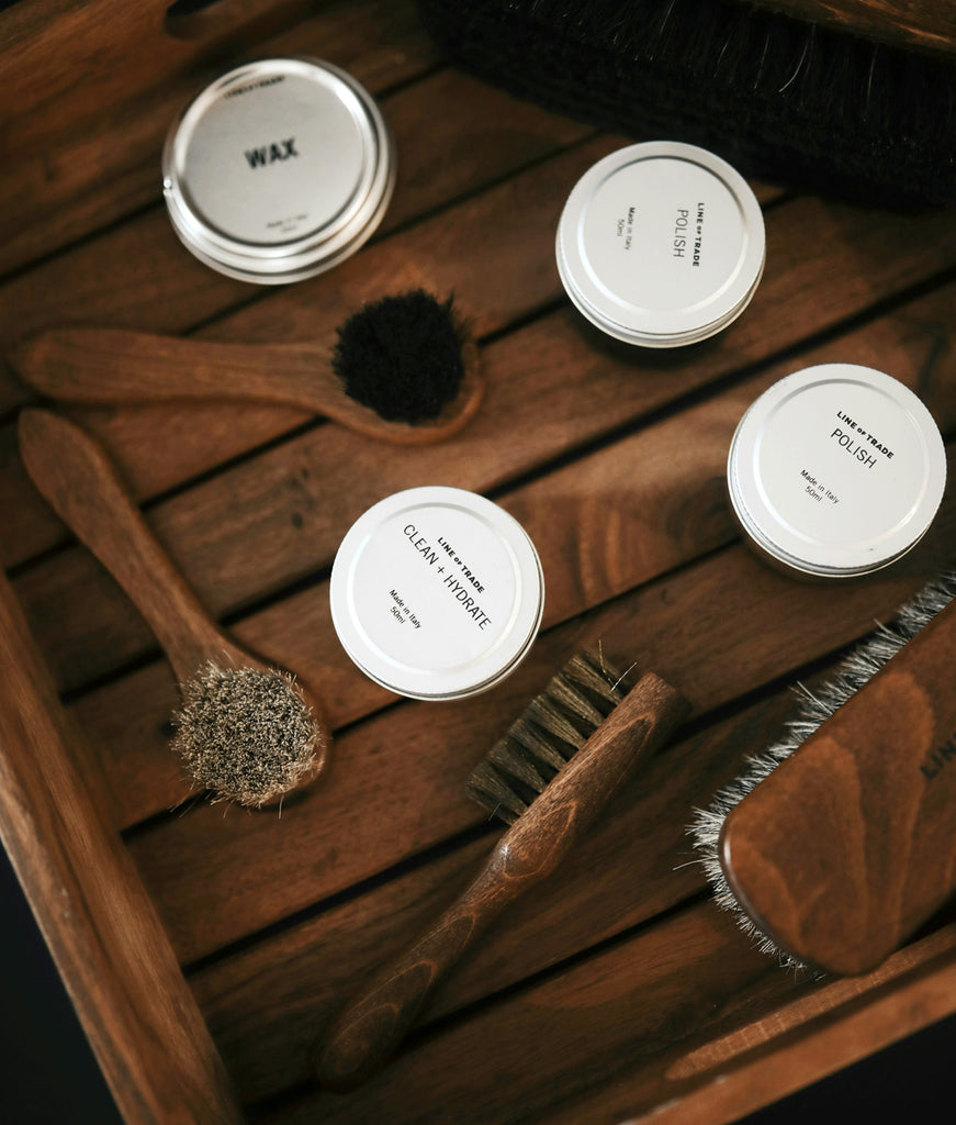 Leather shoe care kit